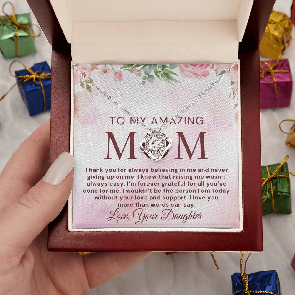 Thank you for always believe in me | To My Mom Necklace