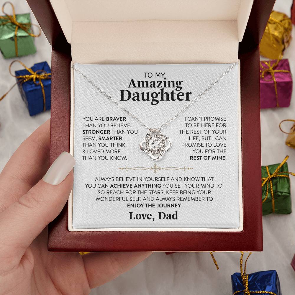 To My Amazing Daughter Graduation Necklace Gift