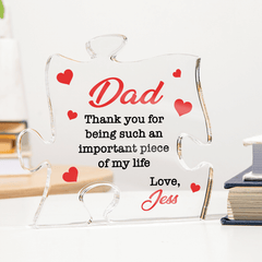 Important Piece Custom Puzzle Keepsake For Mom Dad