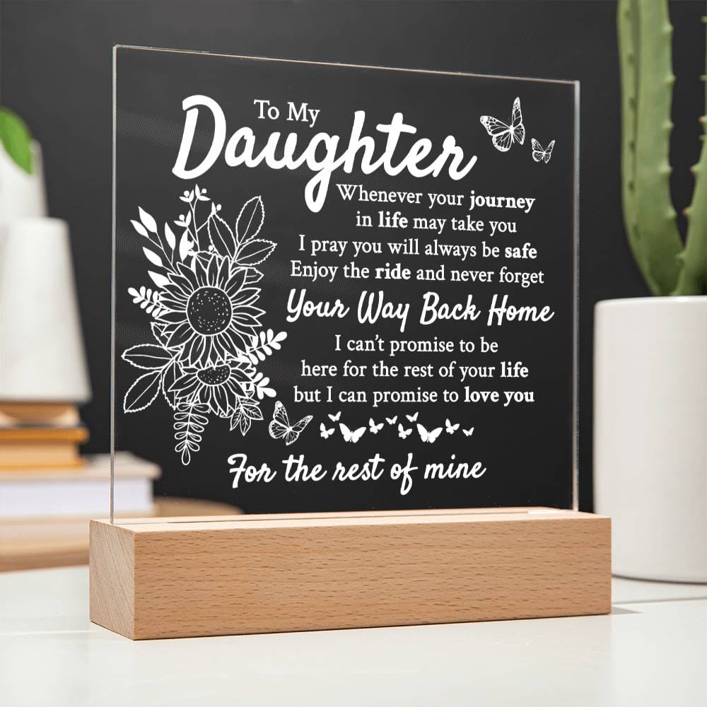 Way Back Home | To My Daughter Keepsake Light