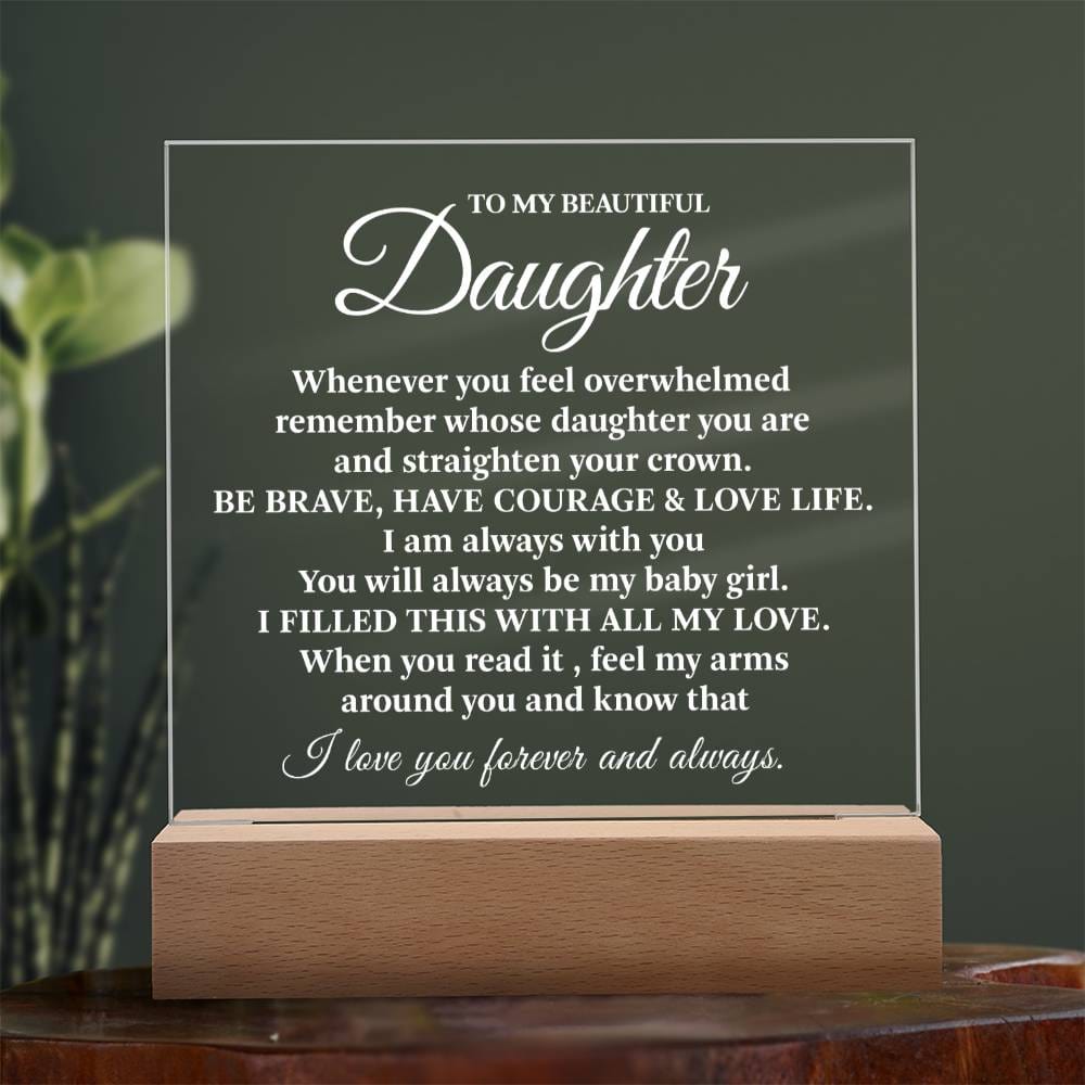 Straighten Your Crown | To My Beautiful Daughter Light Keepsake