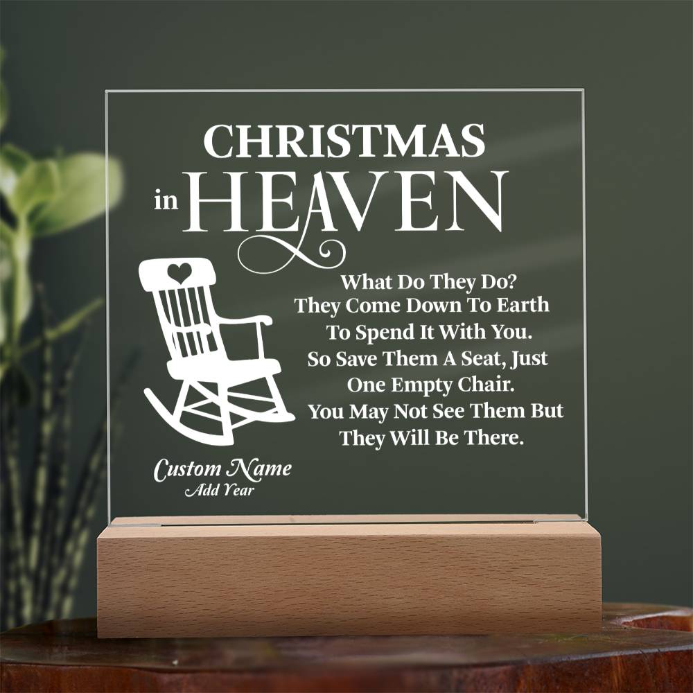 Personalized Christmas In Heaven Memorial Keepsake Light