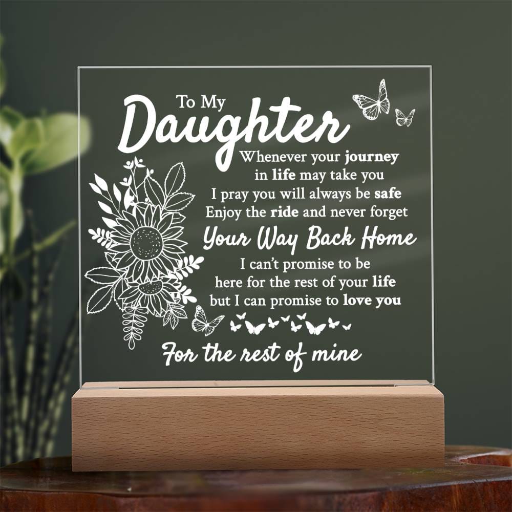 Way Back Home | To My Daughter Keepsake Light