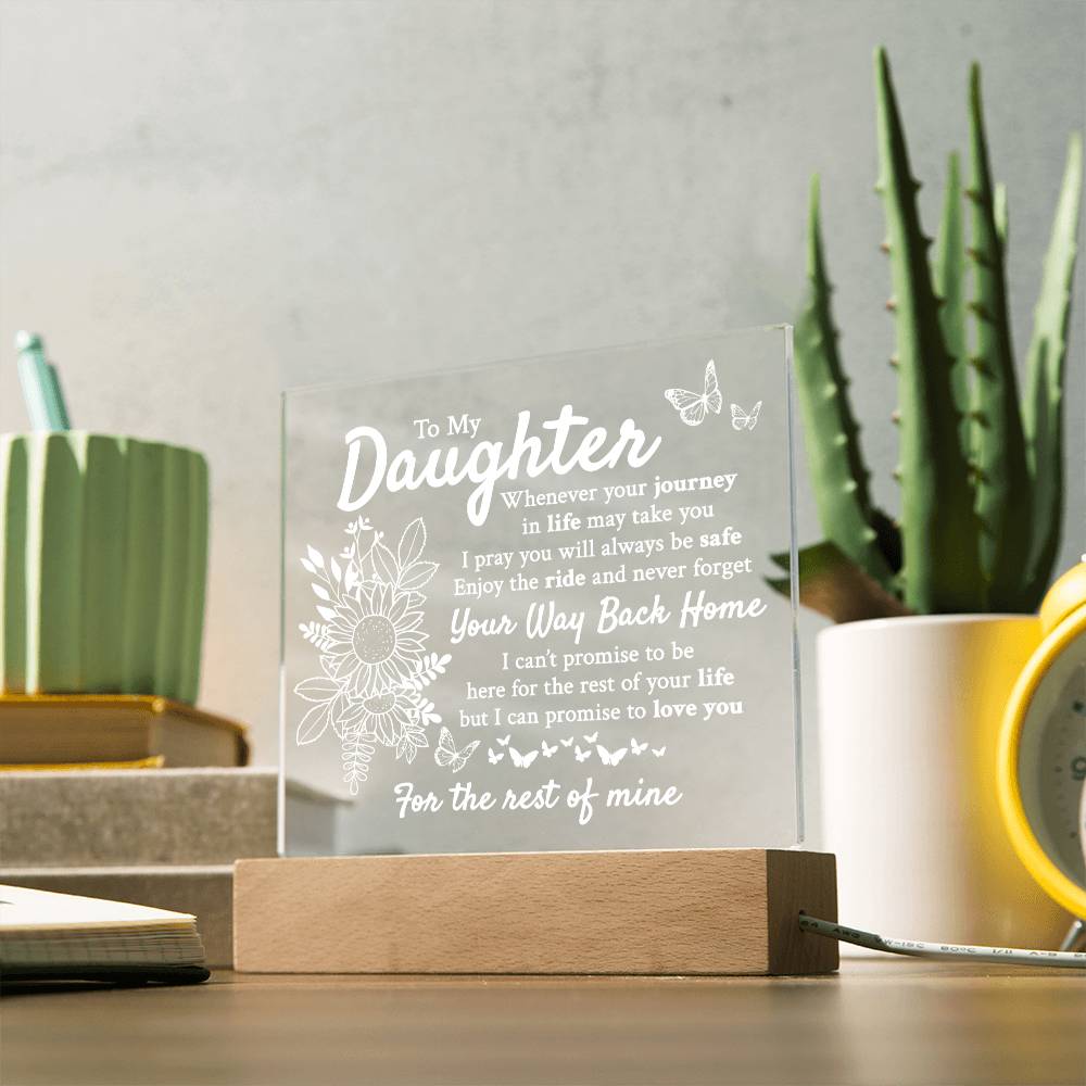 Way Back Home | To My Daughter Keepsake Light