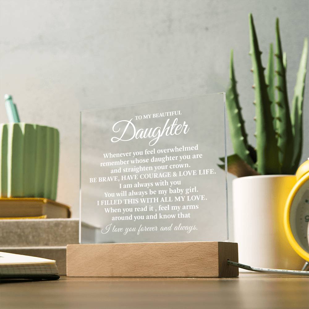 Straighten Your Crown | To My Beautiful Daughter Light Keepsake
