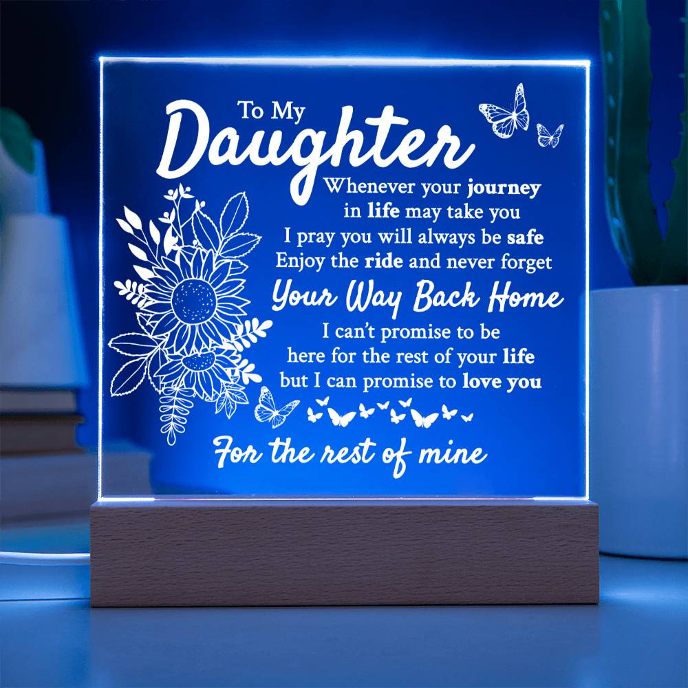 Way Back Home | To My Daughter Keepsake Light