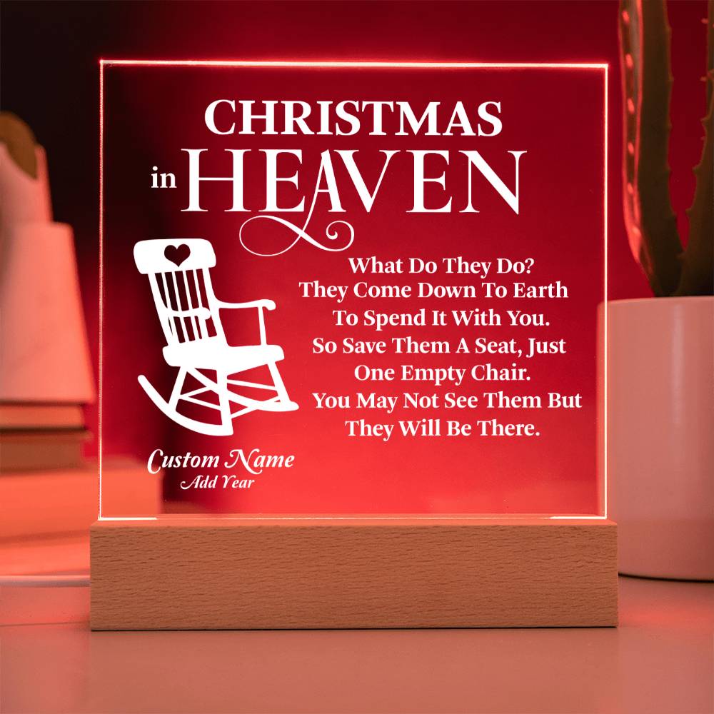 Personalized Christmas In Heaven Memorial Keepsake Light