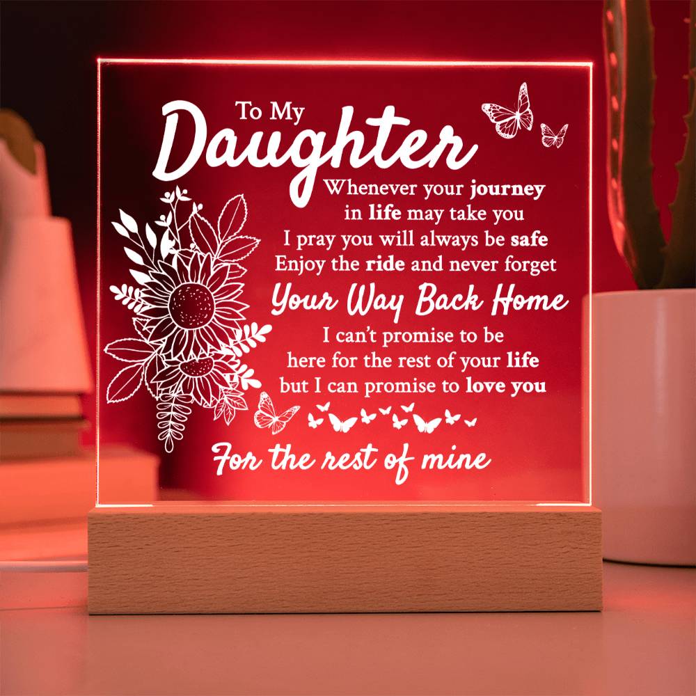 Way Back Home | To My Daughter Keepsake Light