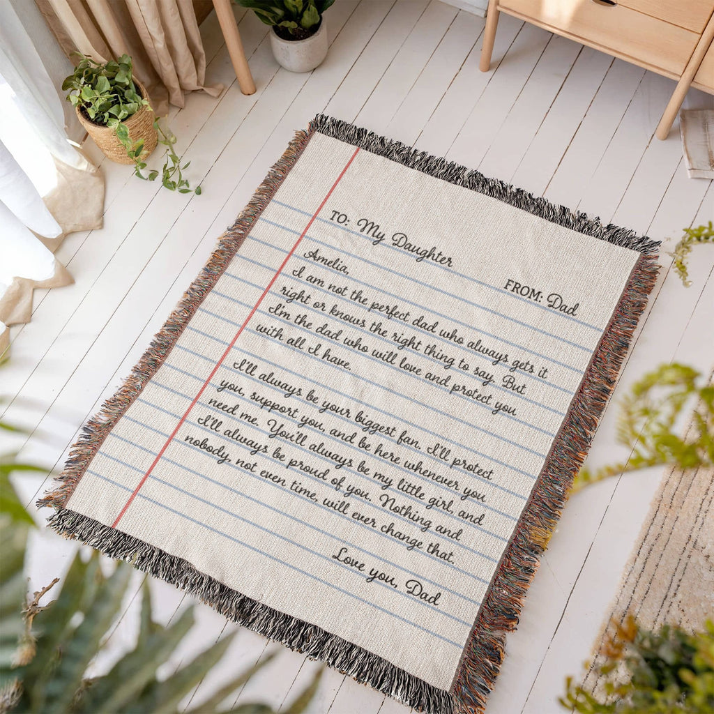 Letter To My Daughter Custom Blanket