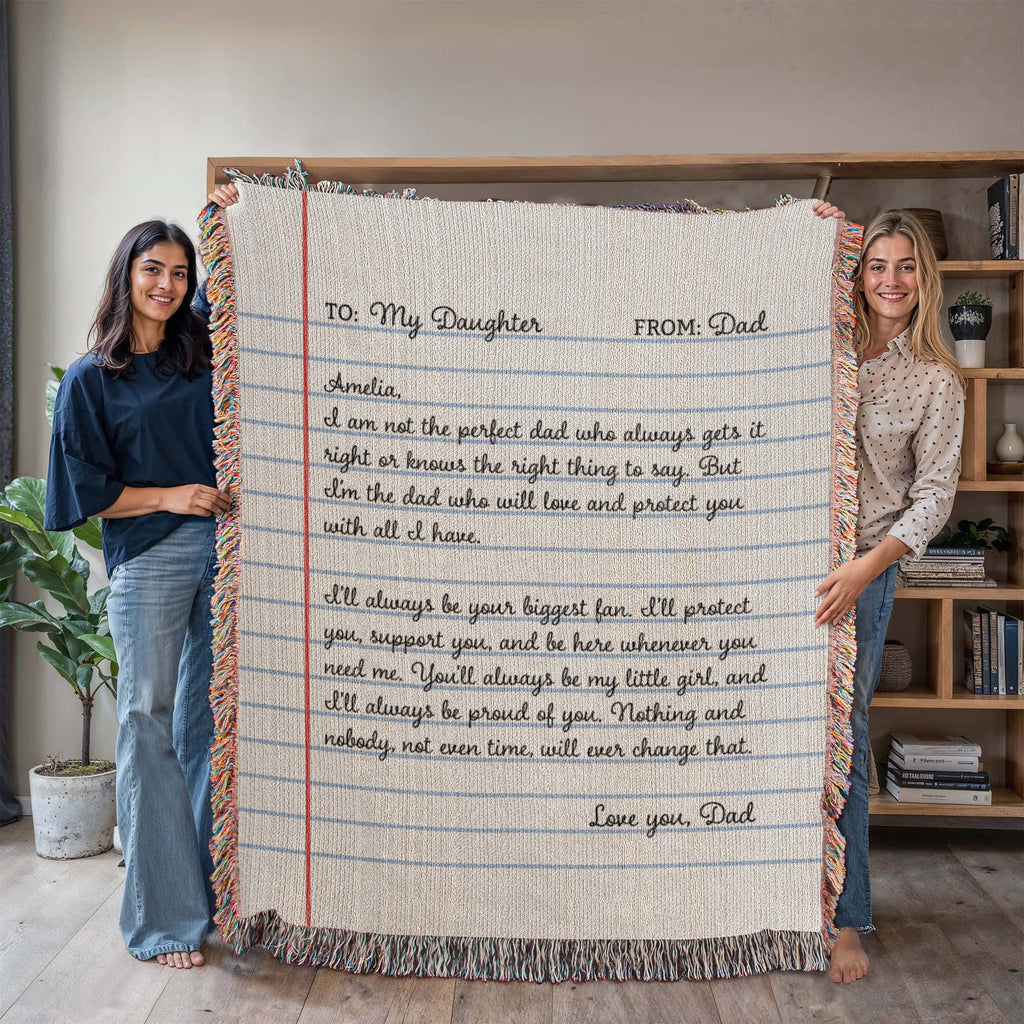Letter To My Daughter Custom Blanket