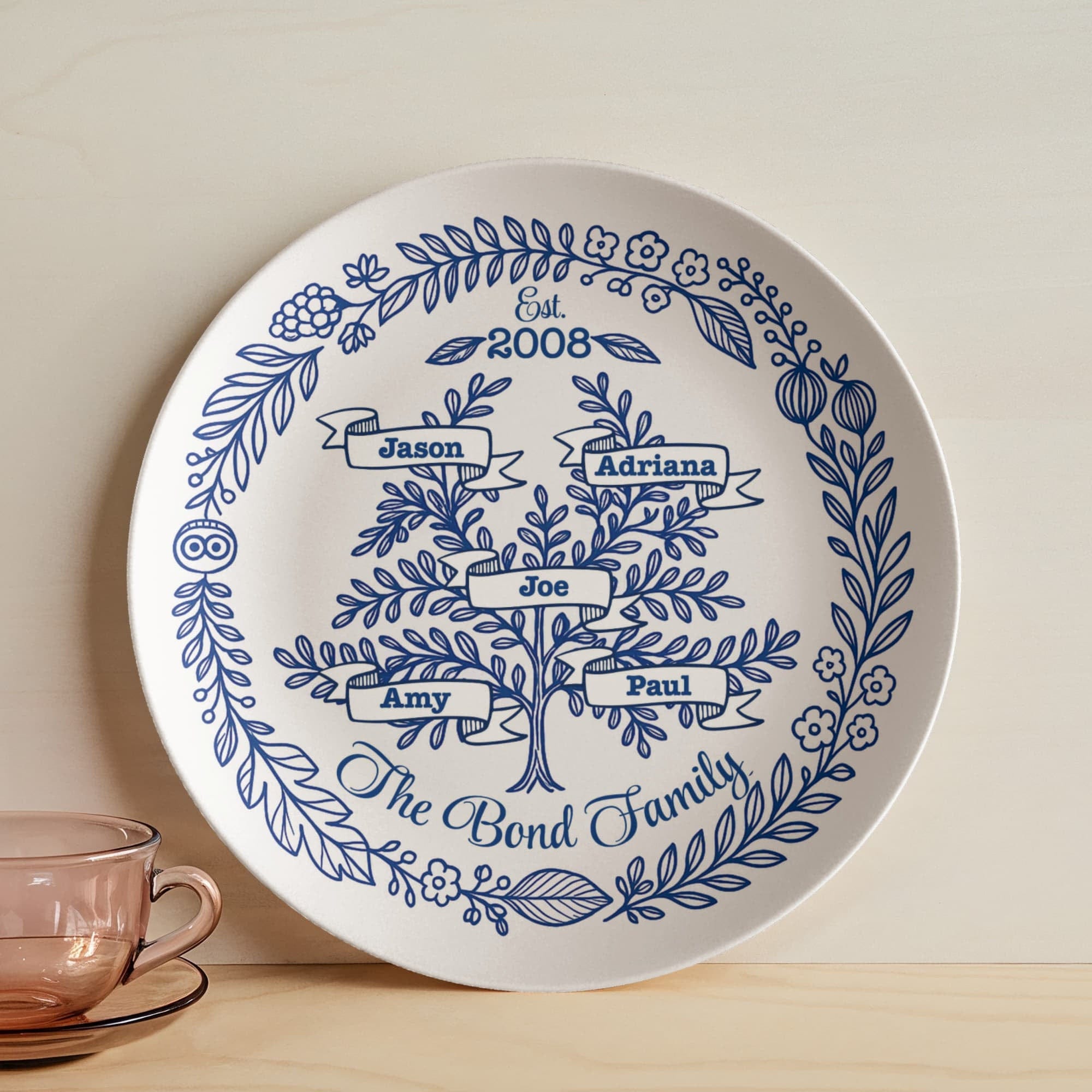 Personalized Family Tree Premium Polymer Plate
