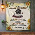 Badass Daughter Sherpa Custom Blanket Gift