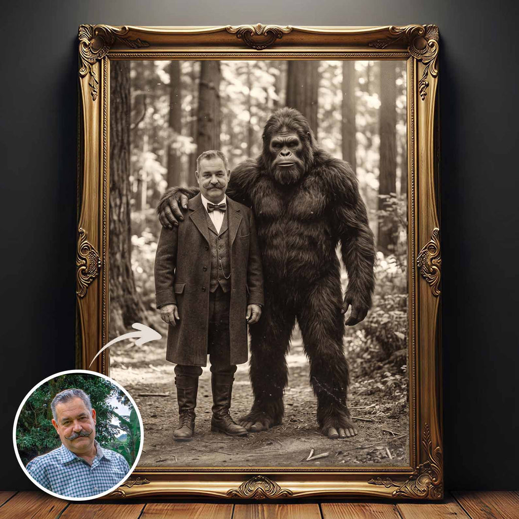 My Buddy Bigfoot - Vintage Custom Poster and Canvas