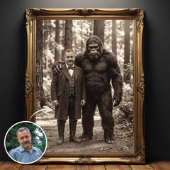 My Buddy Bigfoot - Vintage Custom Poster and Canvas