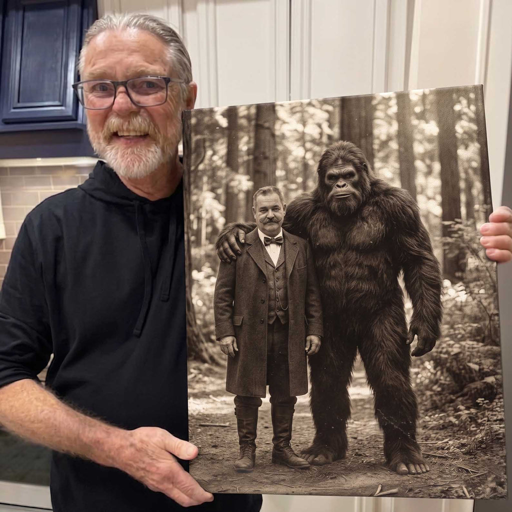 My Buddy Bigfoot - Vintage Custom Poster and Canvas