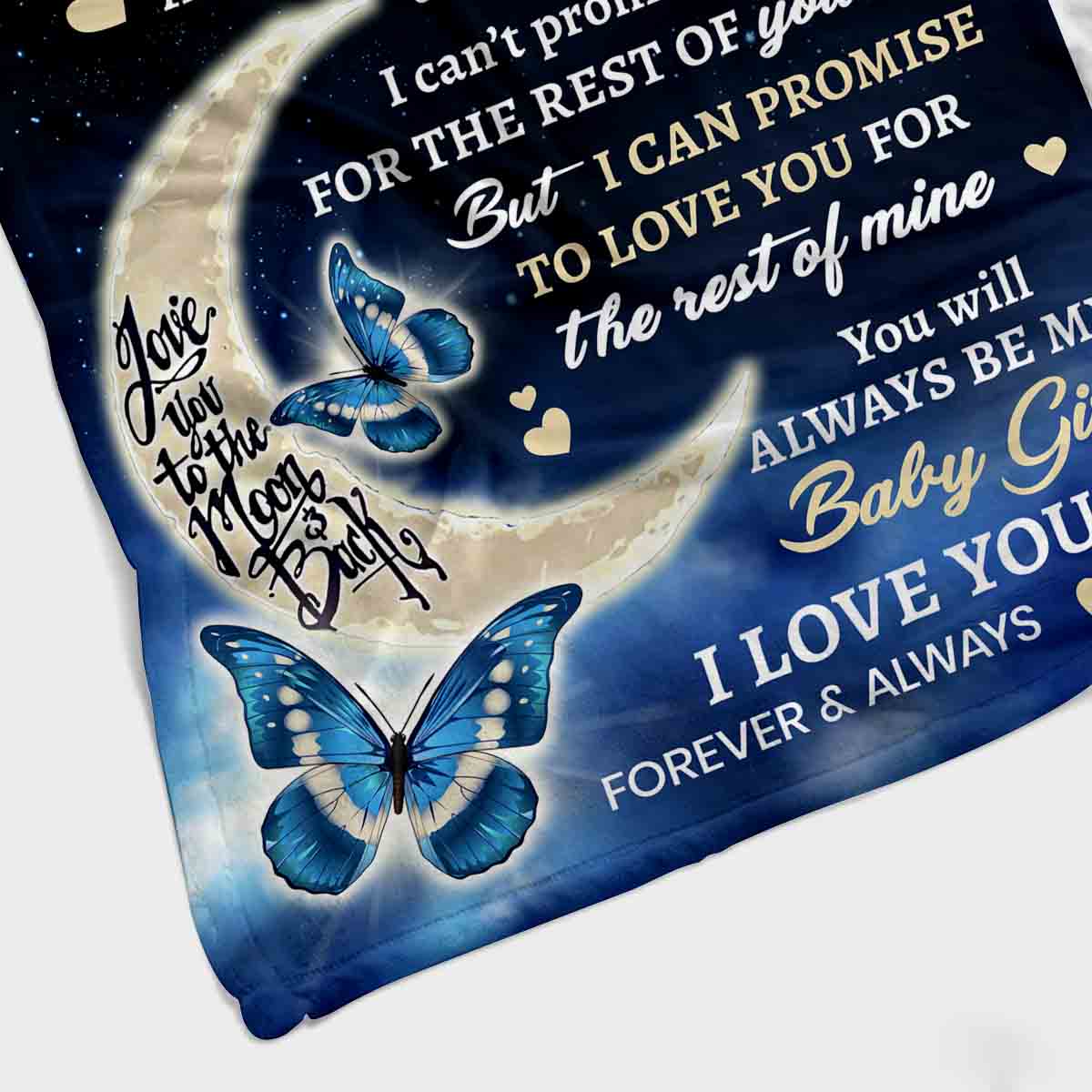 I Promise To Love You For The Rest Of My Life | To My Daughter Cozy Blanket