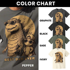 Dadzilla Cool Dad Dinosaur Heavyweight Shirt