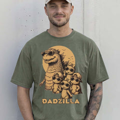 Dadzilla Cool Dad Dinosaur Heavyweight Shirt