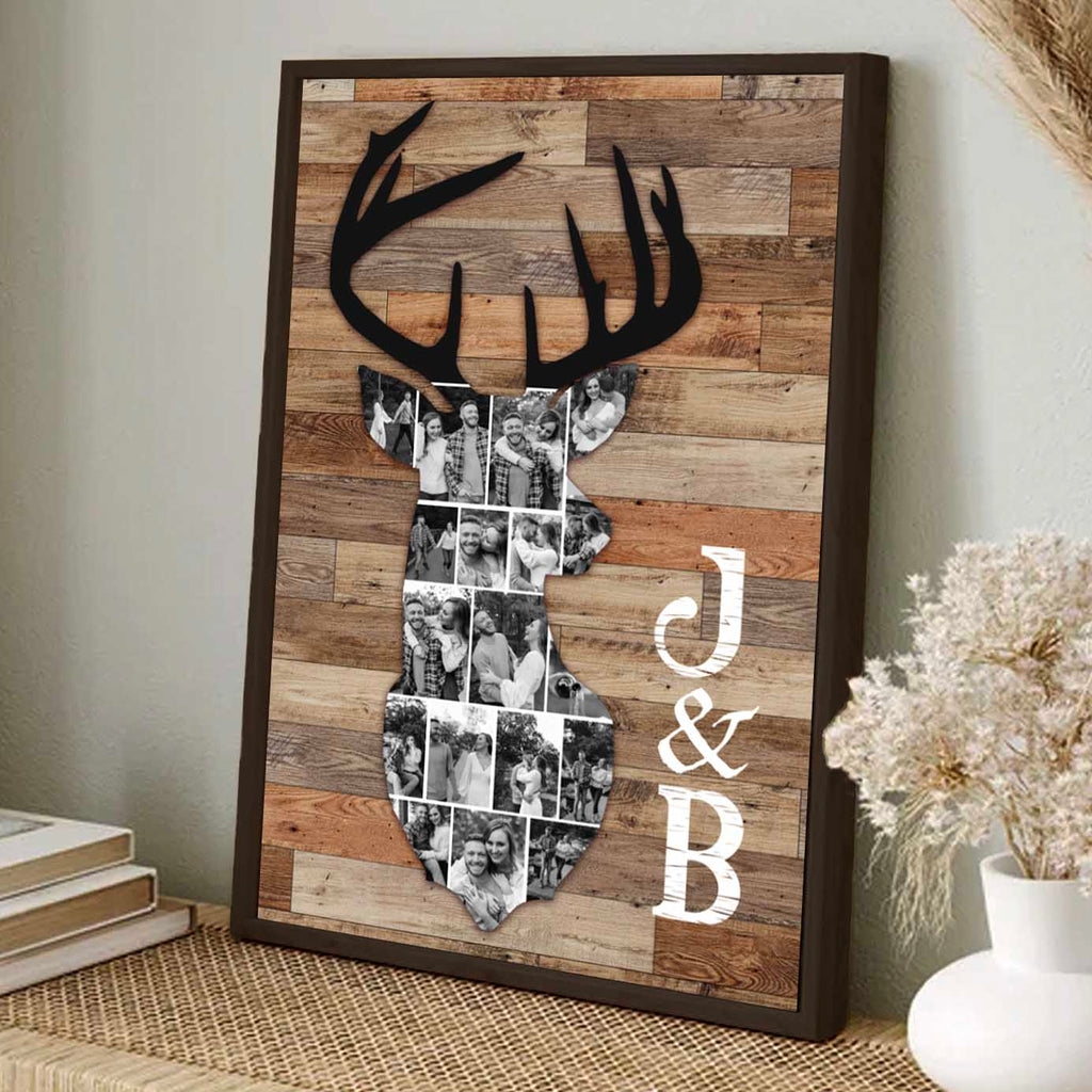 Custom Deer Photo Collage Canvas