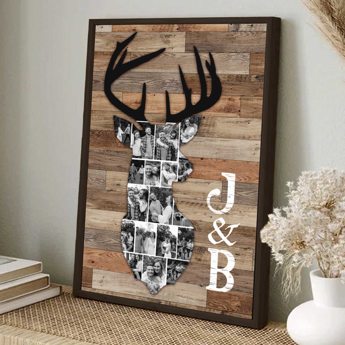 Custom Deer Photo Collage Canvas
