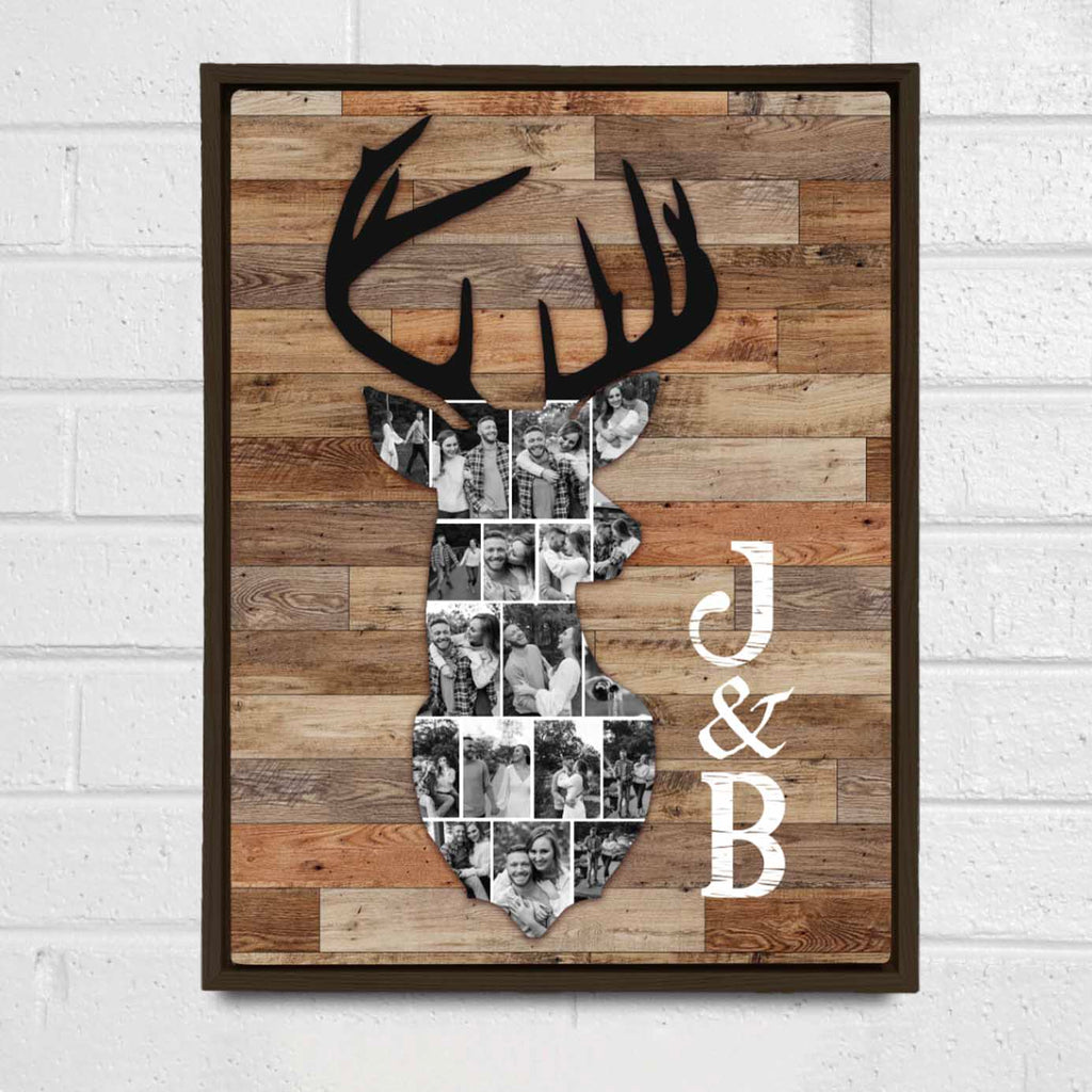 Custom Deer Photo Collage Canvas