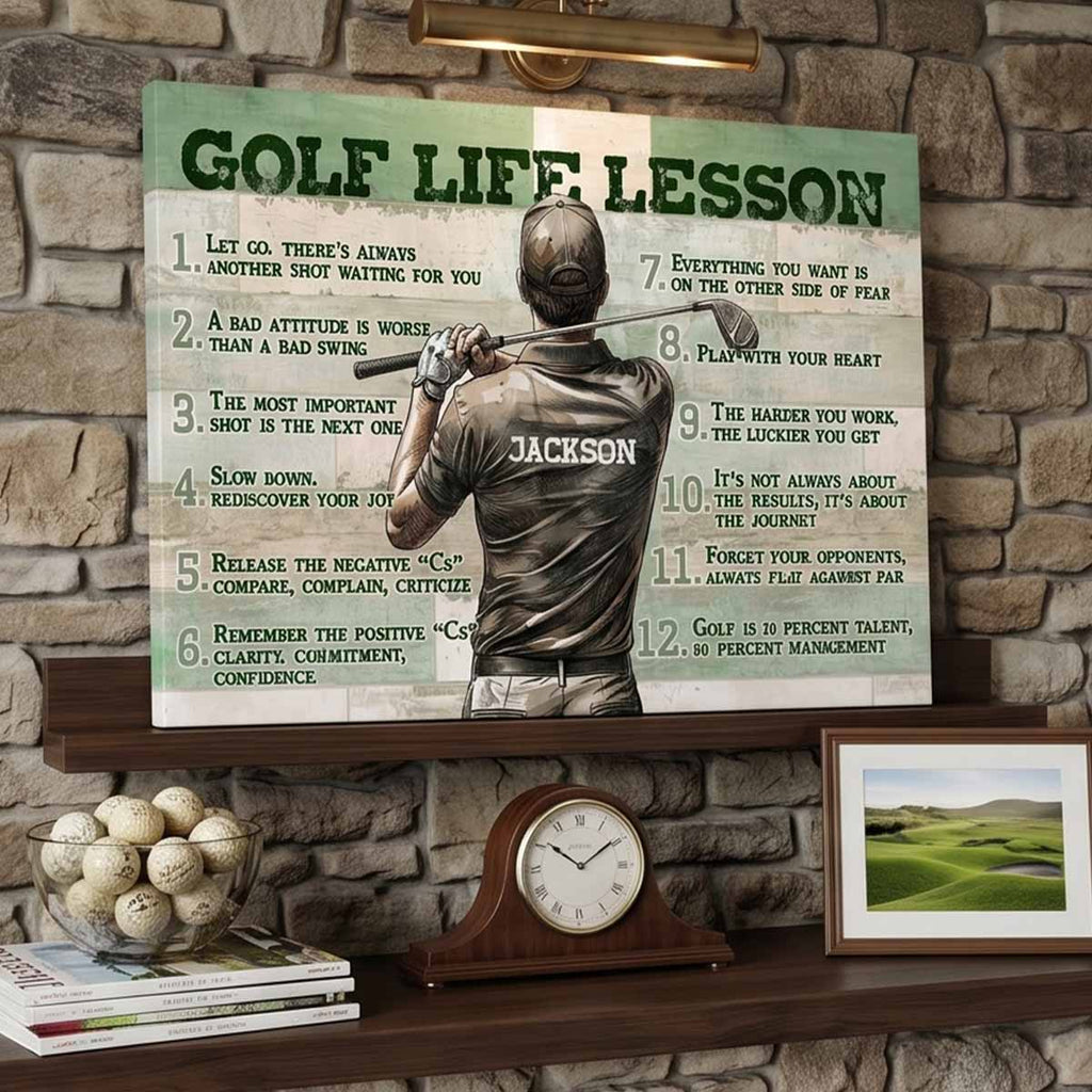 Golf Life Lesson Custom Inspiration Canvas