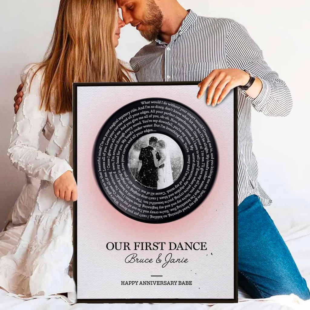 Gradient Vinyl Custom Song Lyrics Canvas