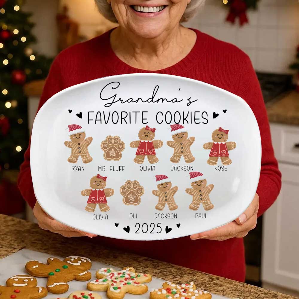 Personalized Grandma Mom Favorite Cookies Premium Polymer Plate