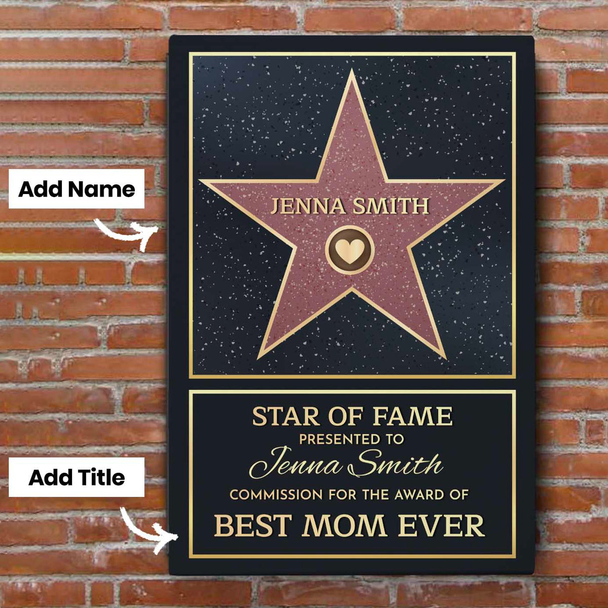 Star Of Fame Personalized Canvas Unique Gift for Mom Dad Family