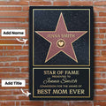 Star Of Fame Personalized Canvas Unique Gift for Mom Dad Family