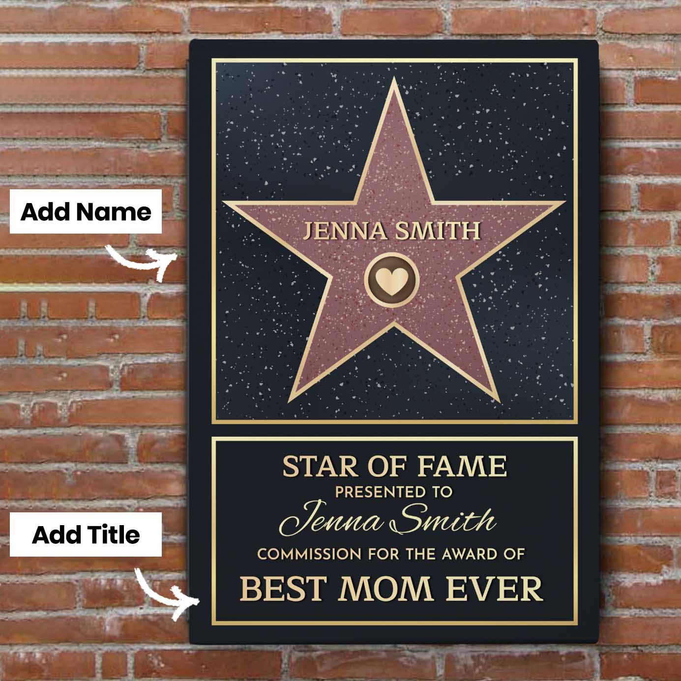 Star Of Fame Personalized Canvas Unique Gift for Mom Dad Family
