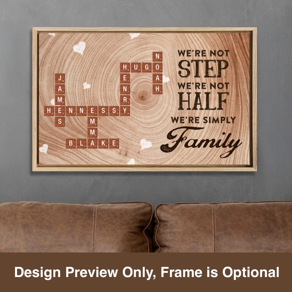 Simply Family Custom Crossword Scrabble Canvas