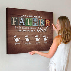 Someone Special Custom Name Canvas For Dad Grandpa