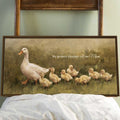 Following Mama Duck Custom Canvas Gift For Mom Grandma