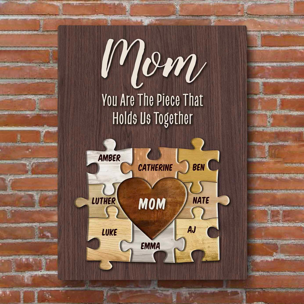 The Piece that Holds Us Together Puzzle Customizable Canvas