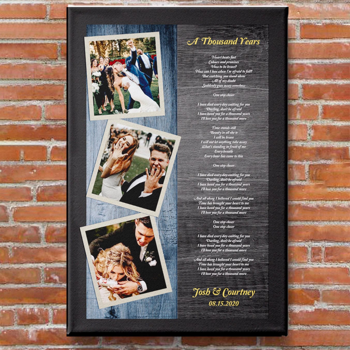 Music Lyrics with Personalized Photos - Premium Canvas
