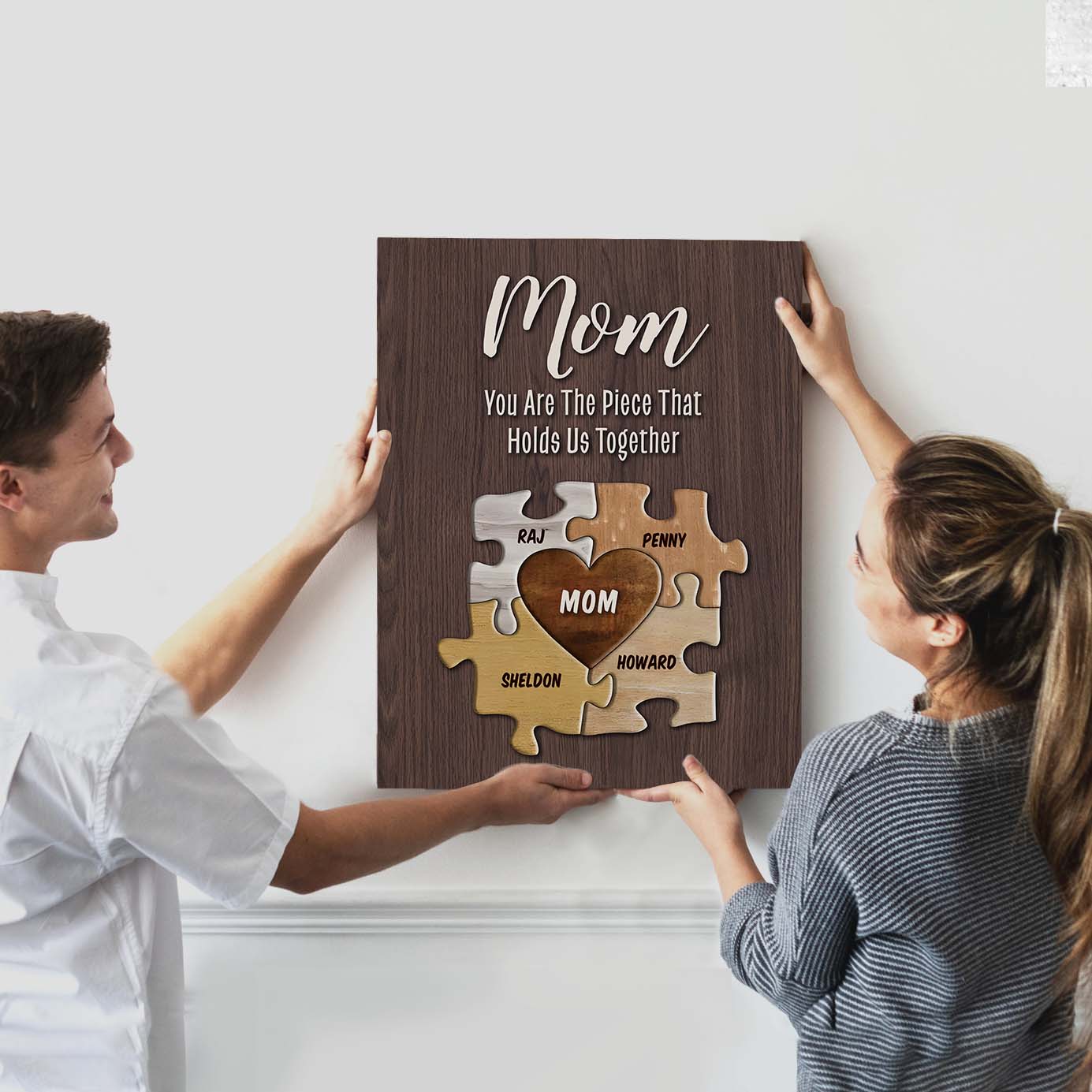 The Piece that Holds Us Together Puzzle Customizable Canvas