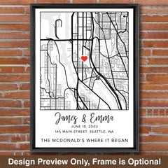 Our Place, Our Story – Custom Map Canvas for Couples
