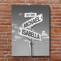 Intersection of Love | Custom Anniversary Couple Canvas