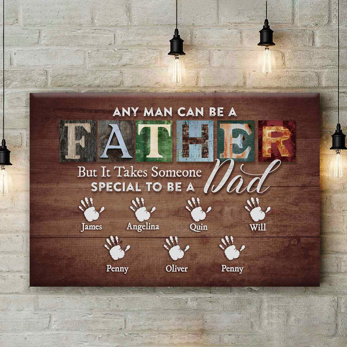 Someone Special Custom Name Canvas For Dad Grandpa