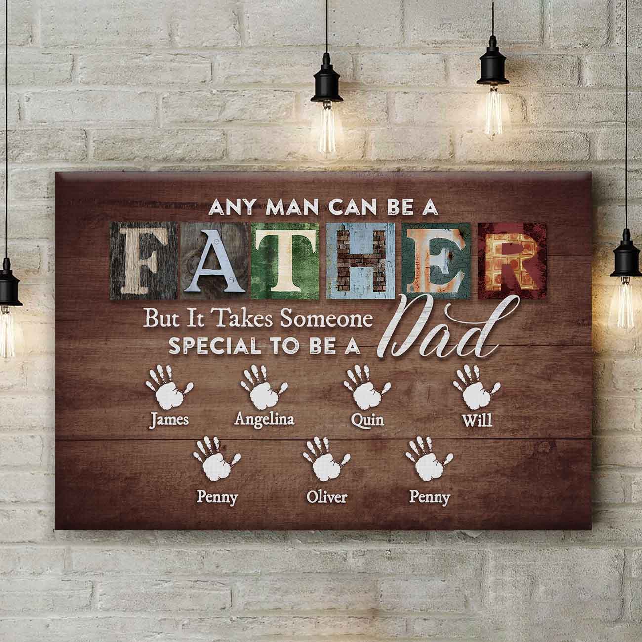 Someone Special Custom Name Canvas For Dad Grandpa