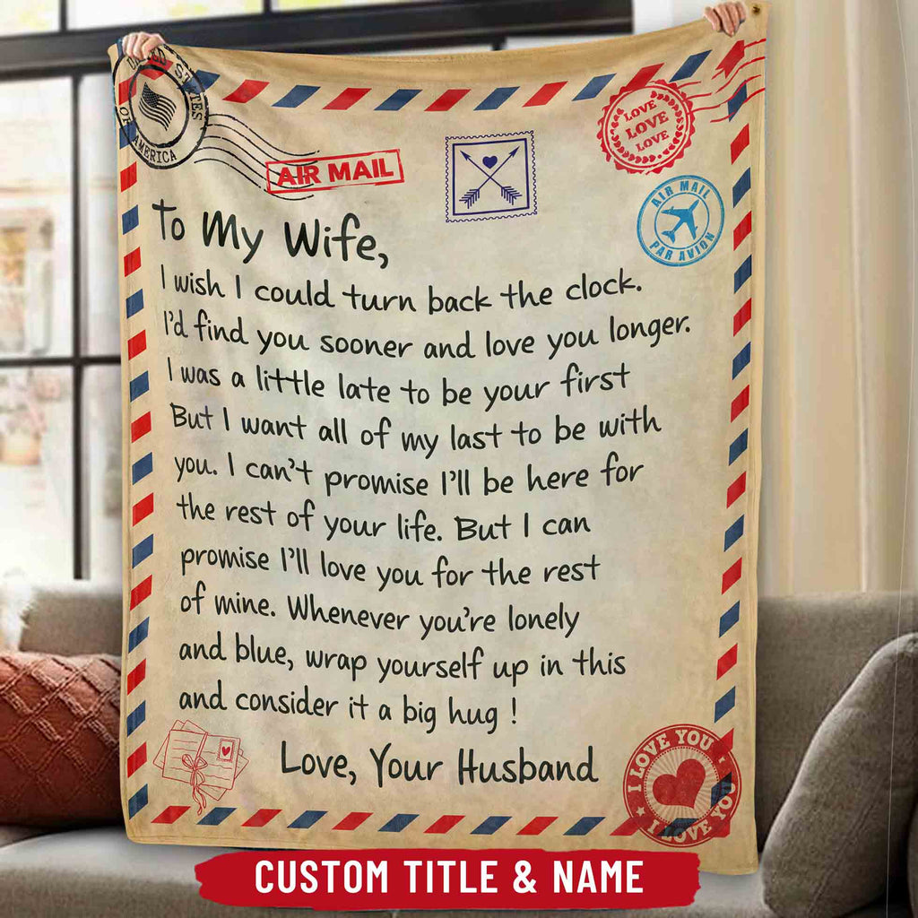 Personalized Giant Love Letter Premium Sherpa Blanket For Her