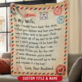 Personalized Giant Love Letter Premium Sherpa Blanket For Her