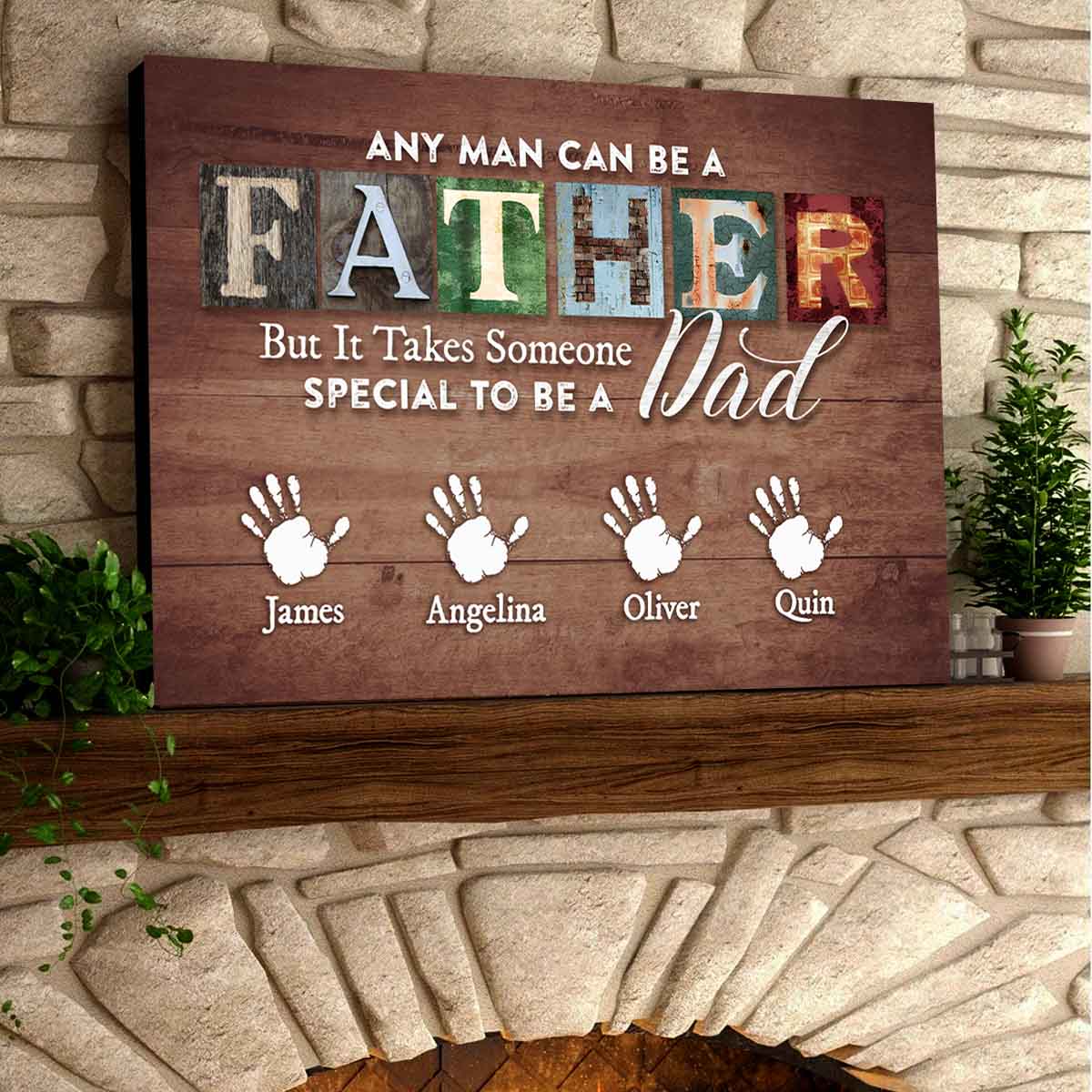 Someone Special Custom Name Canvas For Dad Grandpa