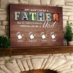 Someone Special Custom Name Canvas For Dad Grandpa