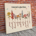 Grandma/Mom's Garden Custom Canvas with Kids Name and Birth Flower