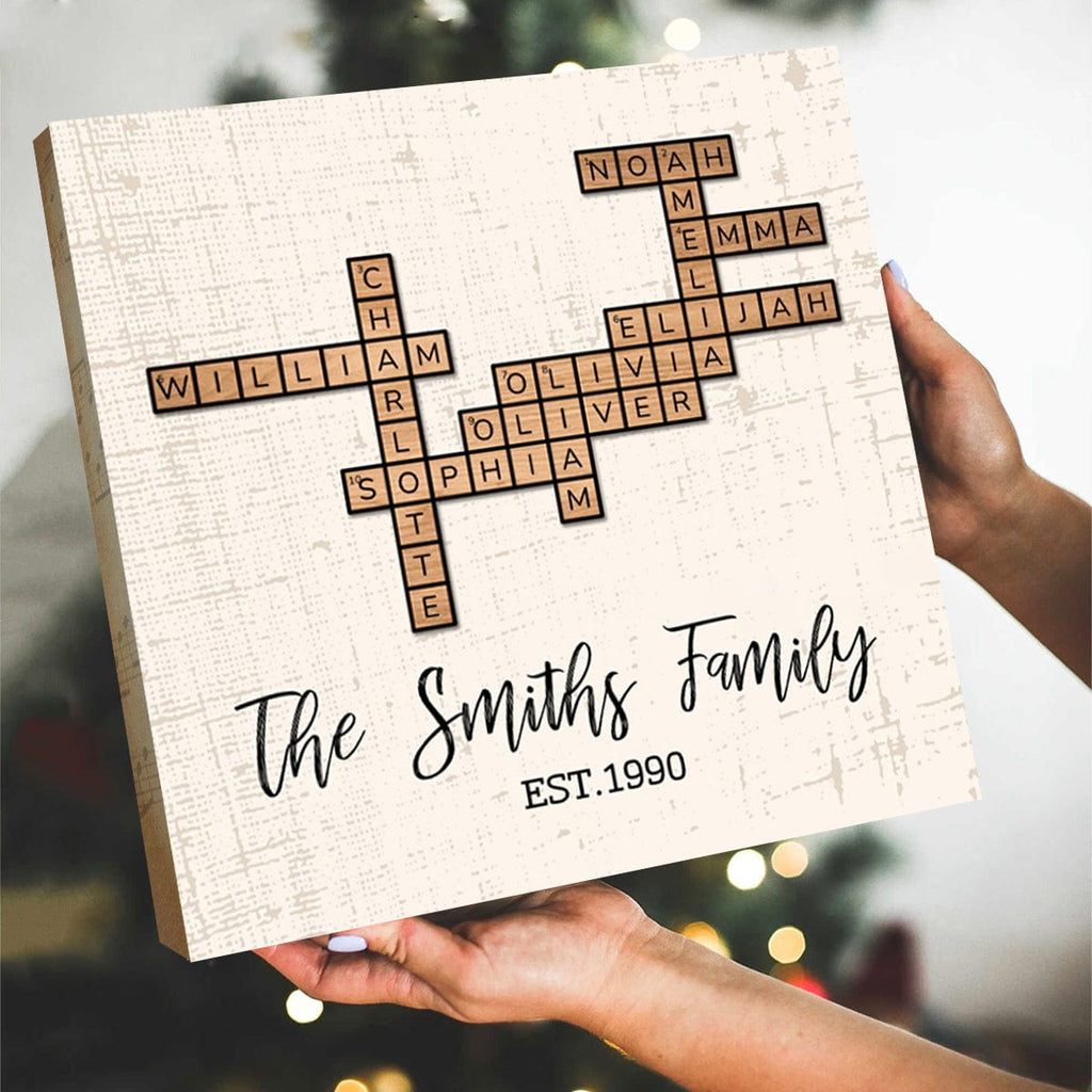 Scrabble Art Canvas Custom Family Names