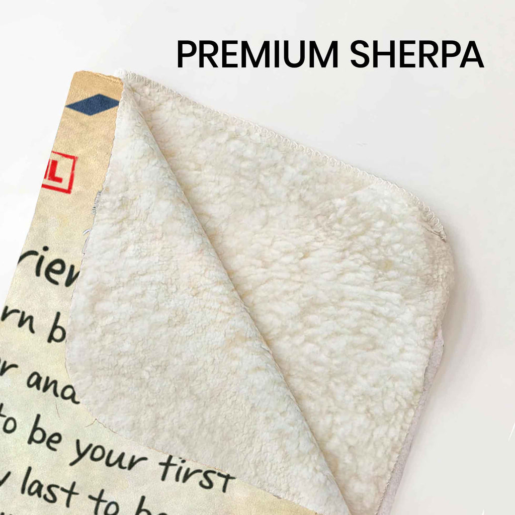 Personalized Giant Love Letter Premium Sherpa Blanket For Her