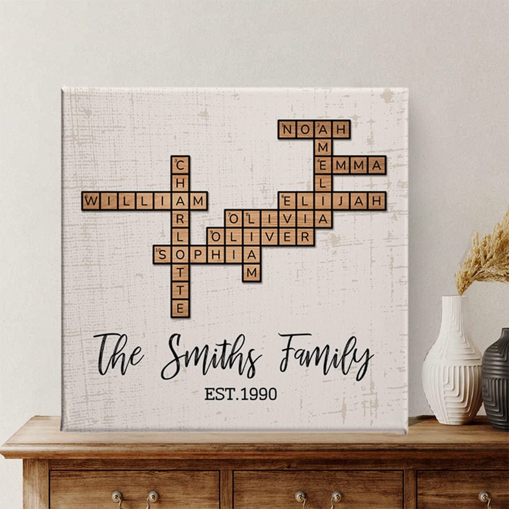 Scrabble Art Canvas Custom Family Names