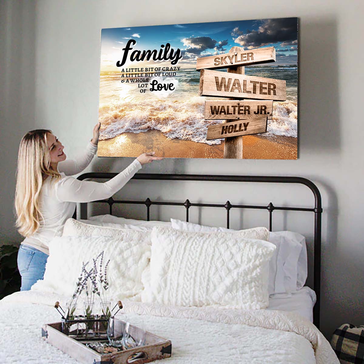 Sunset Beach Color Multi-Names Premium Canvas